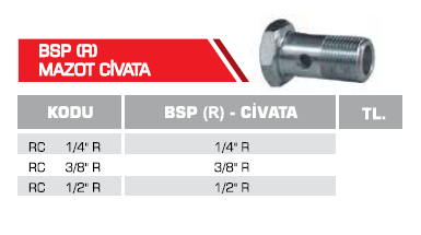BSP R MAZOT CİVATA