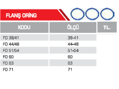 FLANŞ ORİNG